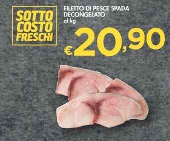 FILETTO DI PESCE SPADA DECONGELATO