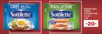 Bennet SOTTILETTE SENZA LATTOSIO O SOTTILETTE LIGHT conf. da 7, g 200 offerta