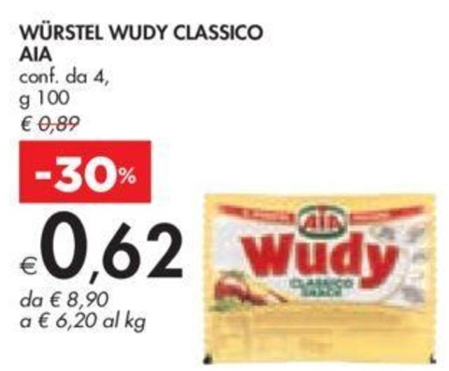 Bennet WÜRSTEL WUDY CLASSICO AIA g 100 offerta