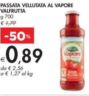 Bennet PASSATA VELLUTATA AL VAPORE VALFRUTTA g 700 offerta