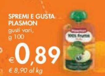 Bennet SPREMI E GUSTA PLASMON gusti vari, g 100 offerta