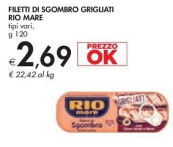 Bennet FILETTI DI SGOMBRO GRIGLIATI RIO MARE g 120 offerta