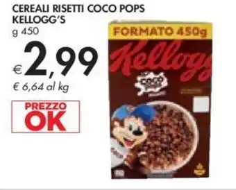 Bennet FORMATO 450g CEREALI RISETTI COCO POPS KELLOGG'S g 450 offerta