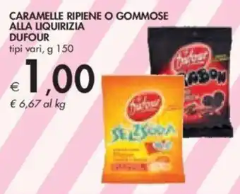 Bennet CARAMELLE RIPIENE O GOMMOSE ALLA LIQUIRIZIA DUFOUR g 150 offerta