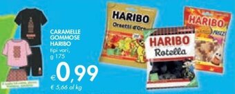 Bennet CARAMELLE GOMMOSE HARIBO tipi vari, g 175 offerta