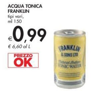 Bennet ACQUA TONICA FRANKLIN tipi vari, ml 150 offerta