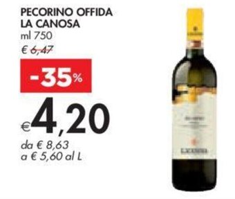 Bennet PECORINO OFFIDA LA CANOSA ml 750 offerta