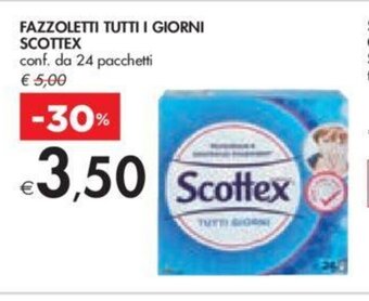 FAZZOLETTI TUTTI I GIORNI SCOTTEX conf. da 24 pacchetti