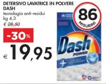 Bennet DETERSIVO LAVATRICE IN POLVERE DASH tecnologia anti-residui kg offerta