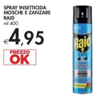 Bennet SPRAY INSETTICIDA MOSCHE E ZANZARE RAID ml 400 offerta