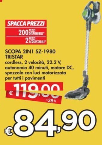 Bennet SCOPA 2IN1 SZ-1980 TRISTAR offerta