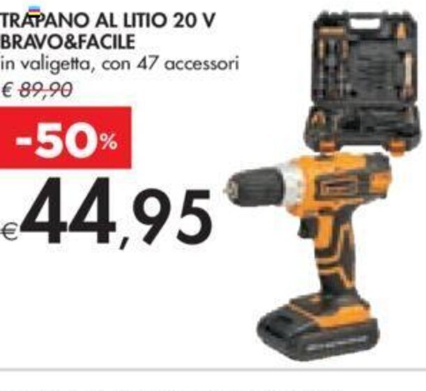 Bennet TRAPANO AL LITIO 20 V BRAVO&FACILE offerta