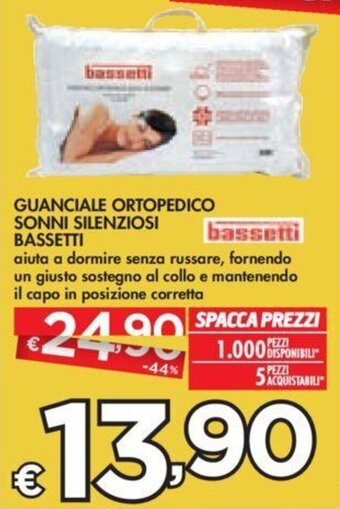 Bennet GUANCIALE ORTOPEDICO SONNI SILENZIOSI BASSETTI offerta