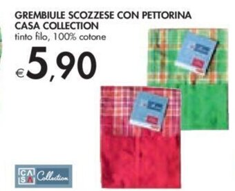 Bennet GREMBIULE SCOZZESE CON PETTORINA CASA COLLECTION offerta