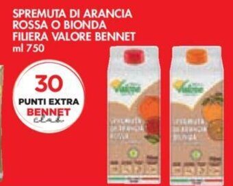 Bennet SPREMUTA DI ARANCIA ROSSA O BIONDA FILIERA VALORE BENNET ml 750 offerta