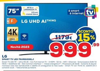 LG SMART TV LED 75UR81006LJ