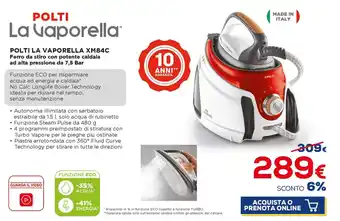 Euronics POLTI LA VAPORELLA XM84C offerta