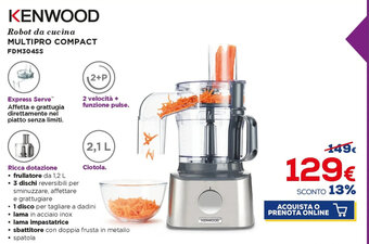 KENWOOD Robot da cucina MULTIPRO COMPACT FDM304SS