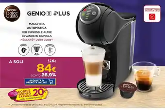 Euronics NESCAFE Dolce Gusto GENIO S PLUS MACCHINA AUTOMATICA offerta