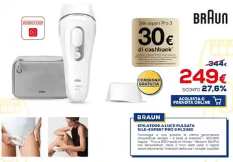 BRAUN EPILATORE A LUCE PULSATA SILK-EXPERT PRO 3 PL3020