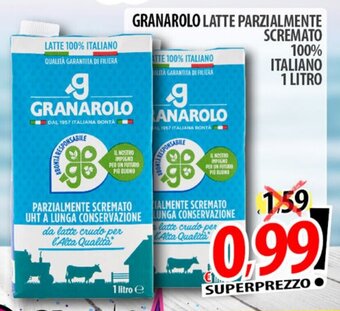 Il Genio Supermercato GRANAROLO LATTE PARZIALMENTE SCREMATO 100% ITALIANO 1 LITRO offerta