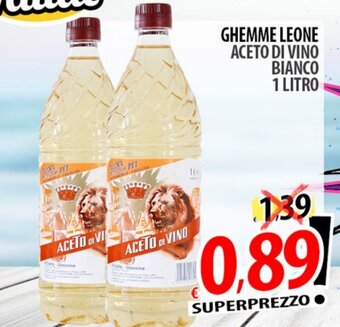 Il Genio Supermercato GHEMME LEONE ACETO DI VINO BIANCO 1 LITRO offerta