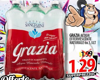 Il Genio Supermercato GRAZIA ACQUA EFFERVESCENTE NATURALE 6x 1,5LT offerta