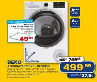 Euronics BEKO ASCIUGATRICE 8KG - BT383SB offerta
