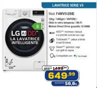 LG LAVATRICE SERIE V5