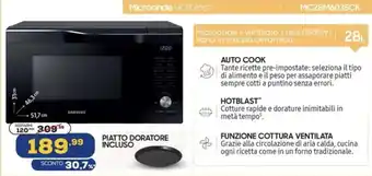 Euronics SAMSUNG Microonde Hotblast™ MC28M6035CK offerta