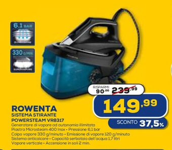 ROWENTA SISTEMA STIRANTE POWERSTEAM VR8317