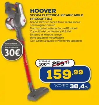 HOOVER SCOPA ELETTRICA RICARICABILE HF122GPT 011