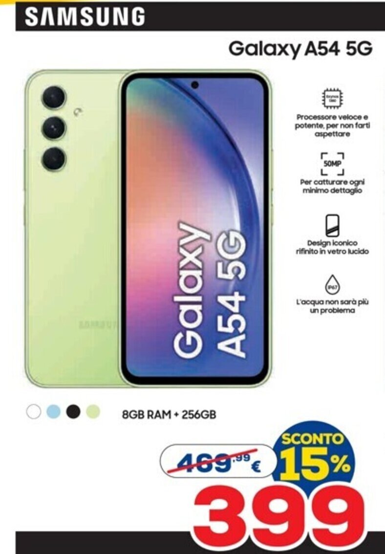 Euronics SAMSUNG Galaxy A54 5G offerta