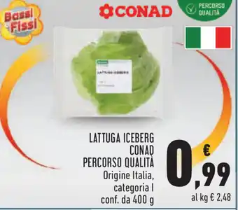 Conad Conad Iceberg Lattuga Percorso Qualità 400g offerta