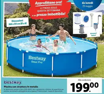 Bestway piscina con struttura in metallo