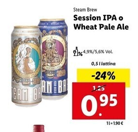 Lidl Steam brew - session ipa o wheat pale ale offerta