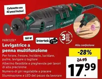 Lidl Parkside levigatrice a penna multifunzione offerta
