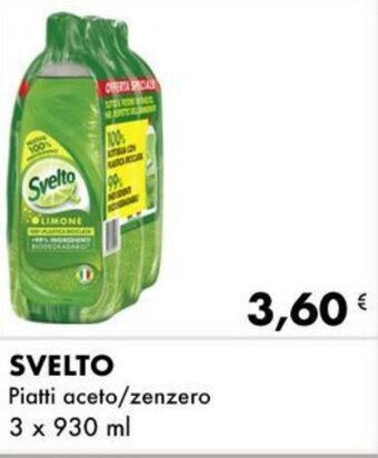 Iper Tosano SVELTO Piatti aceto/zenzero 3 x 930 ml offerta