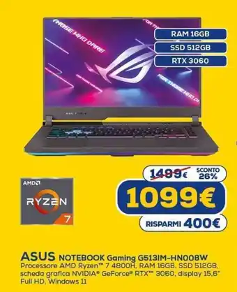 ASUS NOTEBOOK Gaming G5131M-HN008W