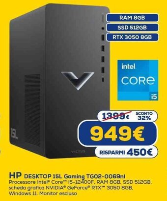 HP DESKTOP 15L Gaming TG02-0069nl