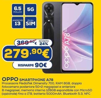 Euronics OPPO SMARTPHONE A78 offerta