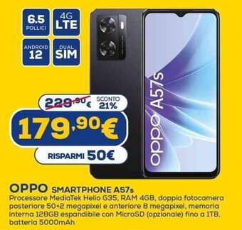 Euronics OPPO SMARTPHONE A57s offerta