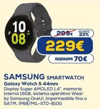 Euronics SAMSUNG SMARTWATCH Galaxy Watch 5 44mm offerta