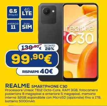 Euronics REALME SMARTPHONE C30 offerta