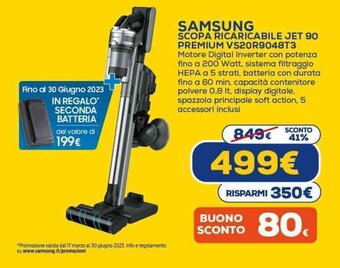 SAMSUNG SCOPA RICARICABILE JET 90 PREMIUM VS20R9048T3