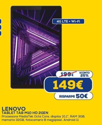 LENOVO TABLET TAB M10 HD 2GEN