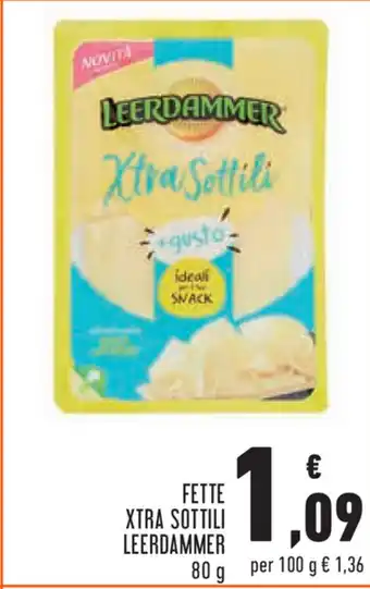 Conad Leerdammer Fette Xtra Sottili 80g offerta