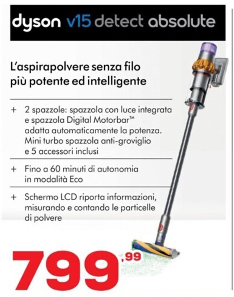 Euronics dyson v15 detect absolute offerta