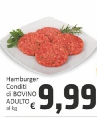 Hamburger Conditi di BOVINO ADULTO al kg