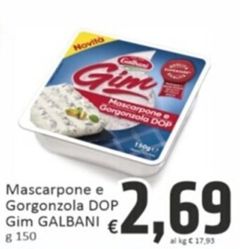 Paghi Poco Mascarpone e Gorgonzola DOP Gim GALBANI g 150 offerta